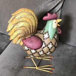 Colorful Rooster Figurine